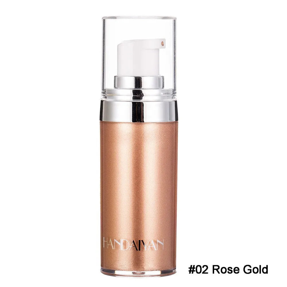 Liquid Highlighter Makeup Smooth Shine Shimmer Glitter Body Highlighter Liquid Cream Foundation Long Lasting Body Cosmetics