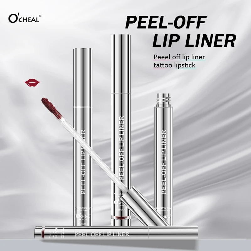 O'CHEAL Peel Off Lip Lip Liner Long-Lasting Lip Gloss High Color Rendering Tear-off 6 Color Waterproof  Matte Lip liner Makeup