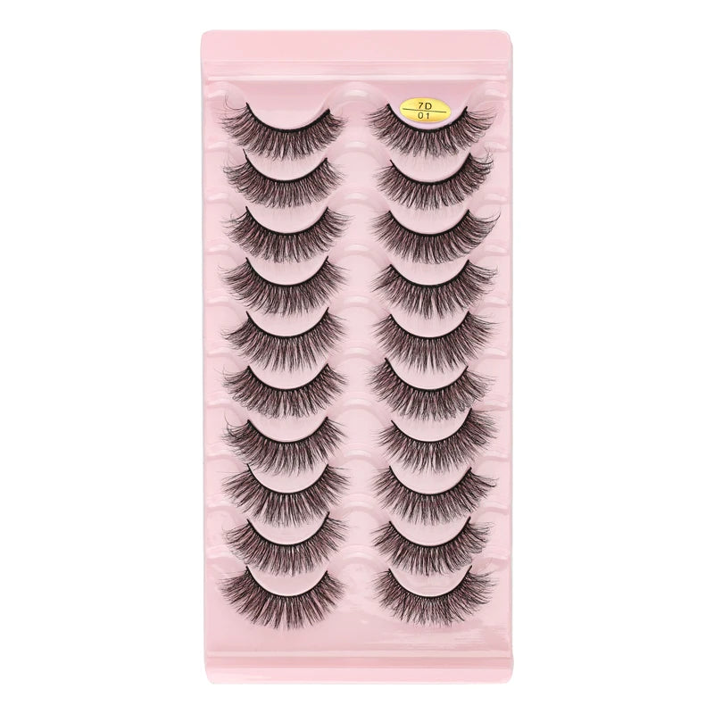 SHIDISHANGPIN 3/5/16 Pairs Natural Long False Eyelashes Dramatic Fluffy 3D Mink Lashes Wispy Wholesale Eye Lashes Thick Cils