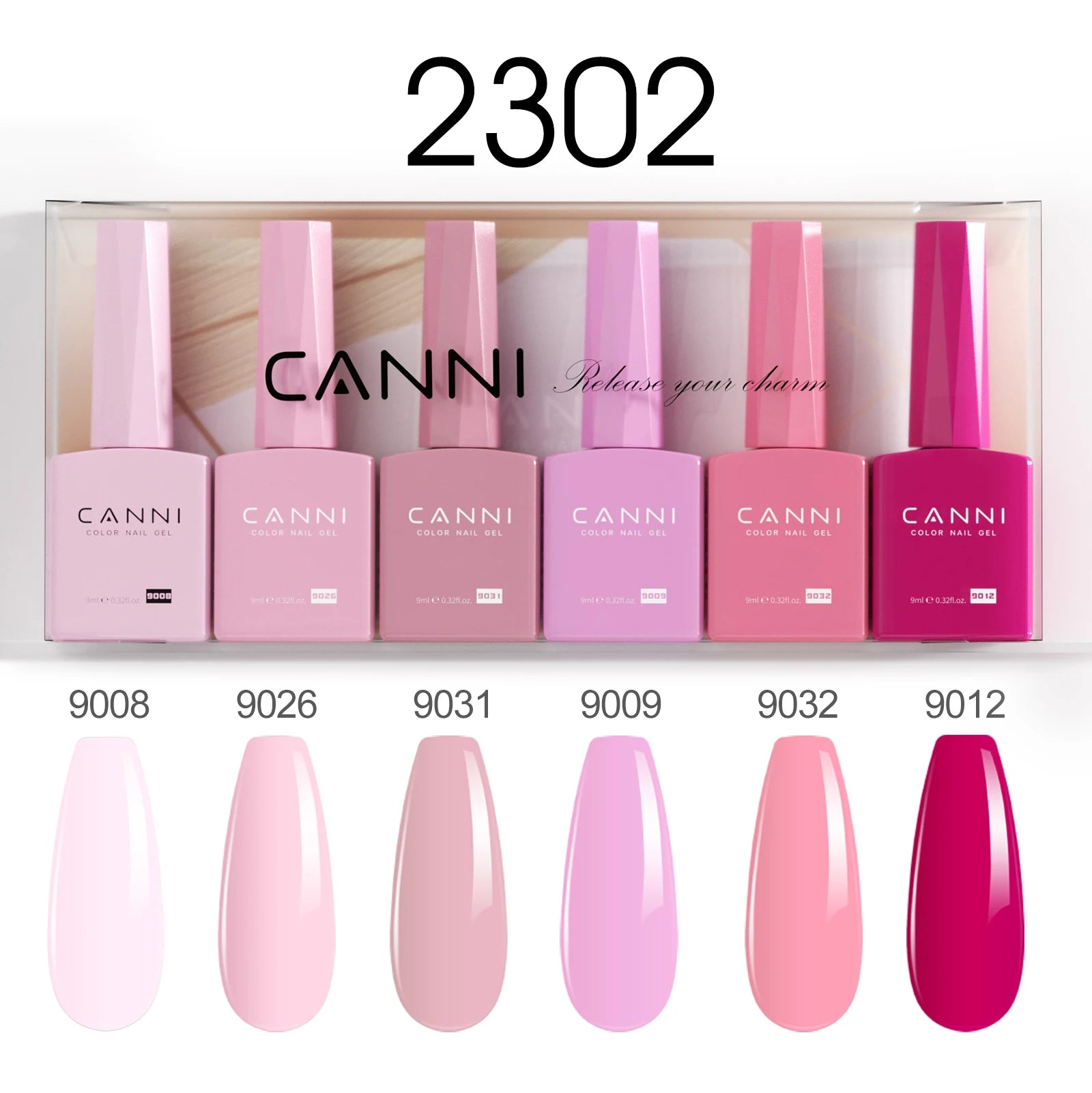 6pcs*9ml CANNI HEMA FREE Nail Gel Polish Set Gorgeous Color Semi Permanent Pigmented Painting Gel Soak off UV LED Gel Nails Kit