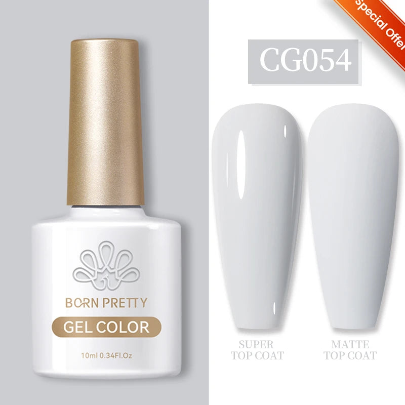 BORN PRETTY 10ml Sliver Carat Mirage Reflective Glitter Gel Nail Polish Sparkling Ultra Shine Soak Off UV Nail Art Gel Varnish