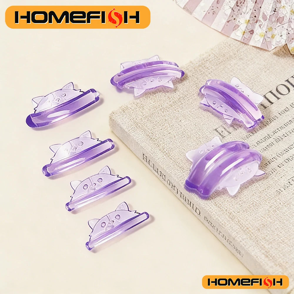 5 Pairs C Curl Silicone Eyelash Pads - Sticky 3D Lashes Lifting Rod Shield Curler Makeup Tool Accessories