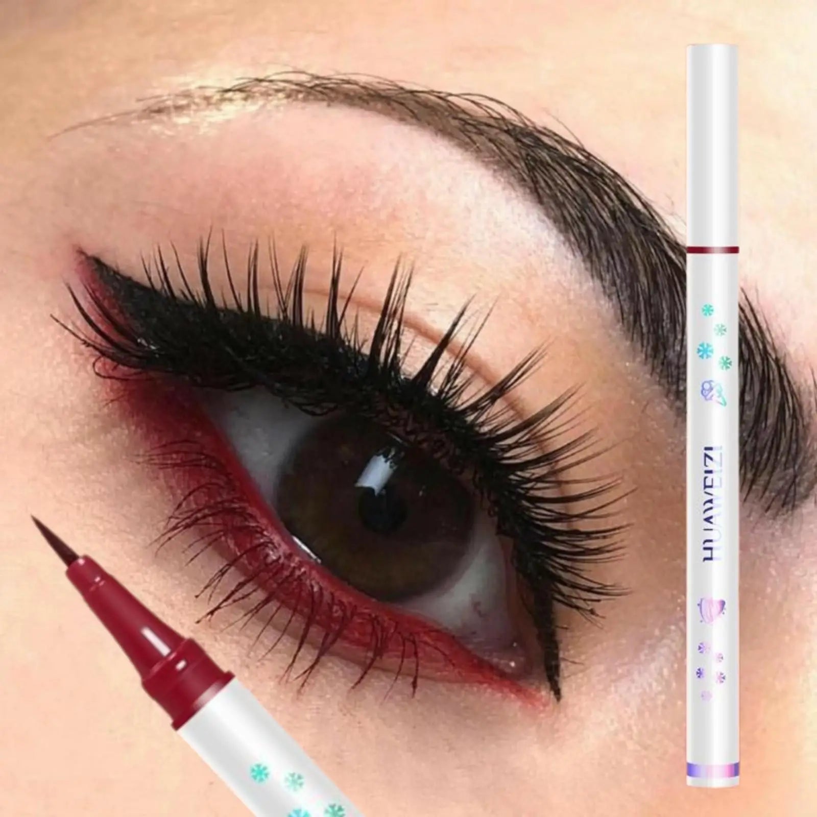 Red Matte Liquid Eyeliner Pen - Waterproof Long Lasting