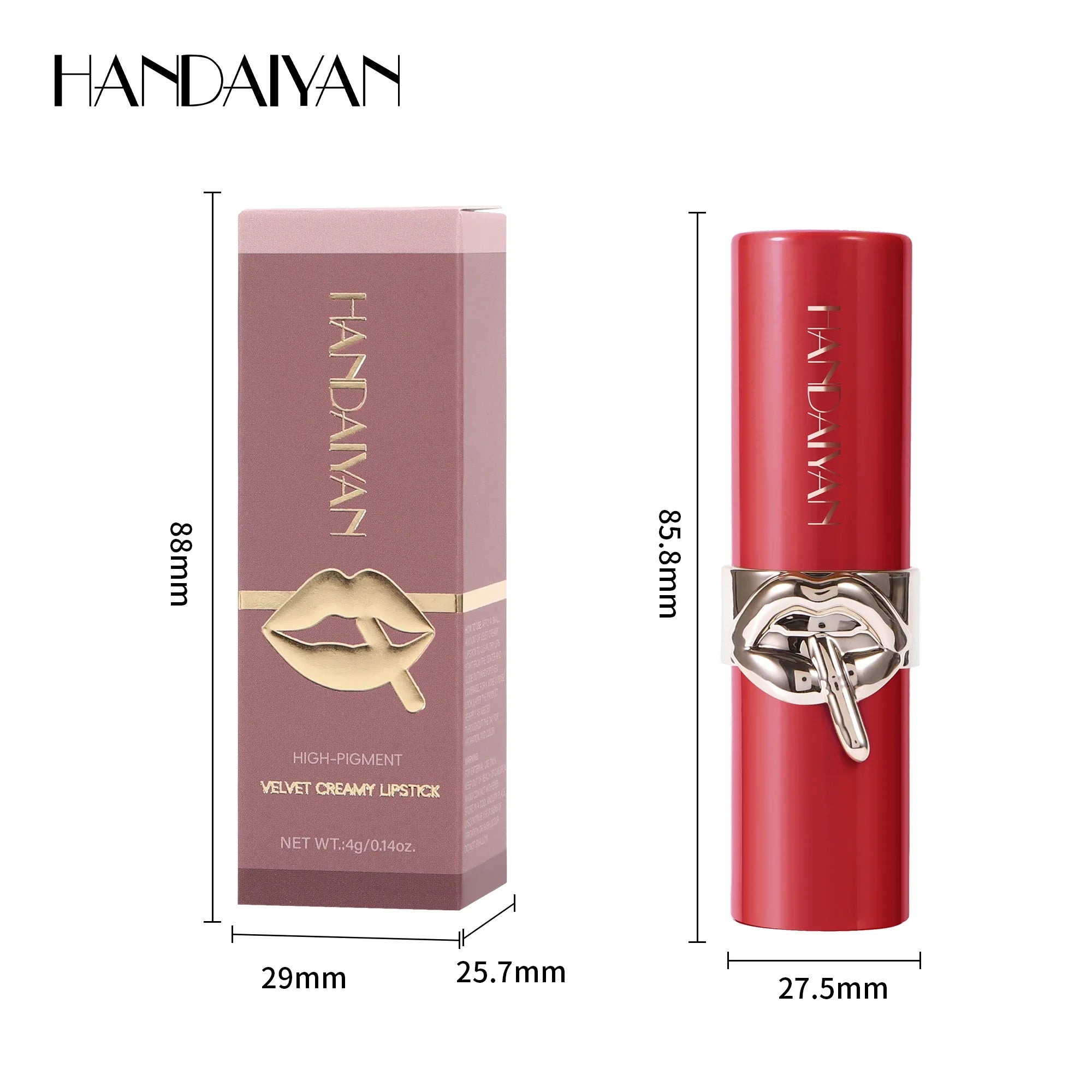 Creamy Velvet Lipstick Moisturizing Long Lasting Waterproof Non Stick Cup Rich Color 6 Shades Smooth Lip Makeup For Women
