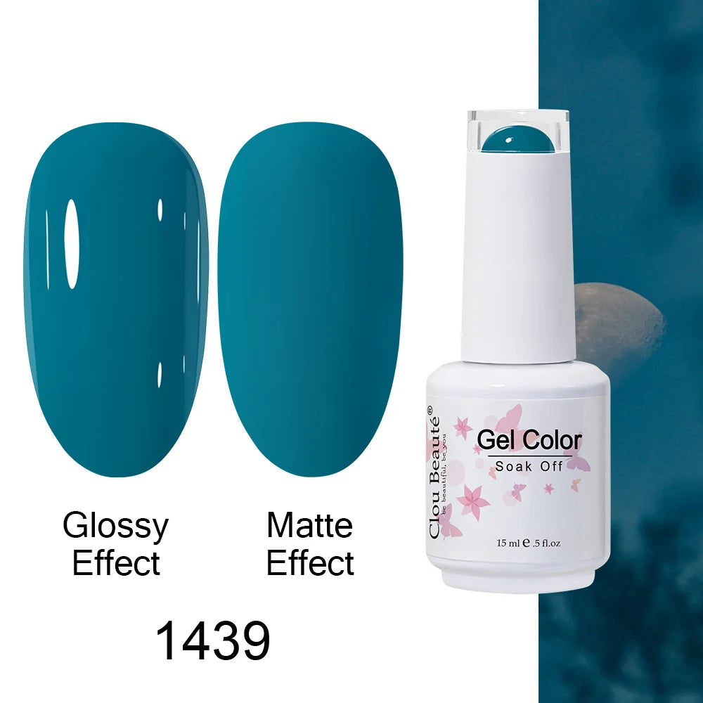 Clou Beaute Royal Blue Color Winter Trendy Semi Permanent Nail Art Manicure Varnishes Gel Nail Polish Hybrid Base Gel Top Coat