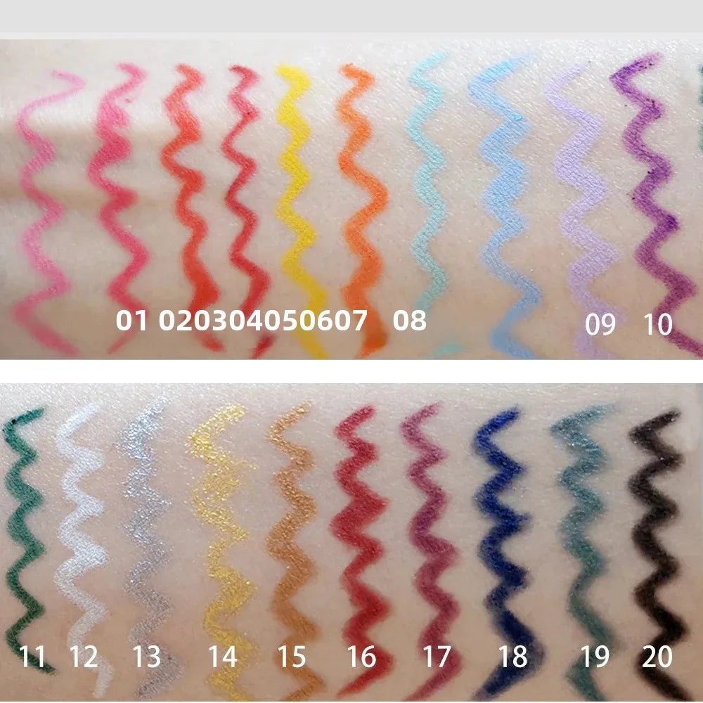 Colorful Waterproof Creme Eyeliner Pencil Set Smooth Gel Cream Long Lasting Professional Eye Makeup Professional Eyeliners Set