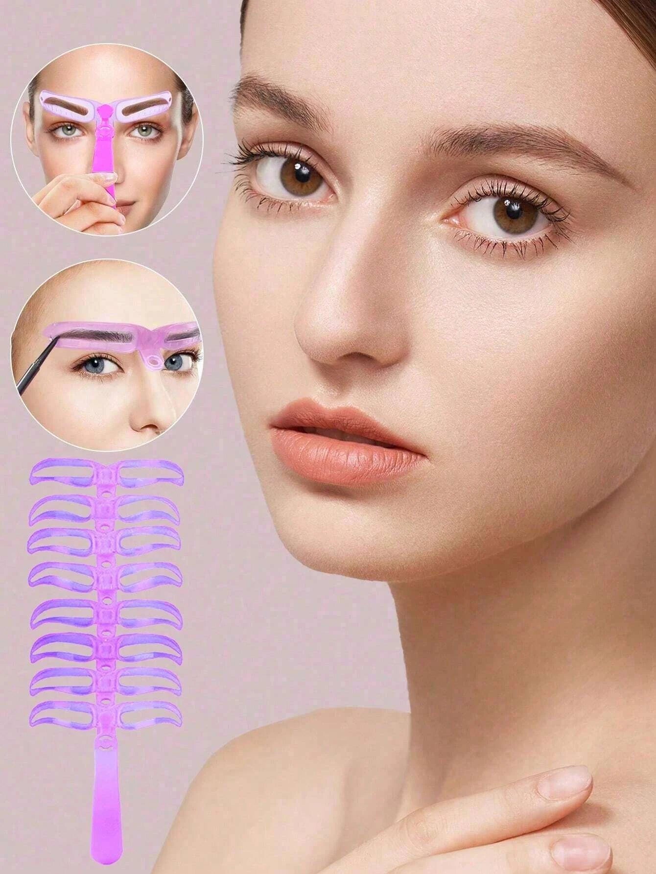 8-In-1 Reusable Eyebrow Template Set, Eyebrow Template Tool, Eyebrow Makeup Model Tool And Accessories