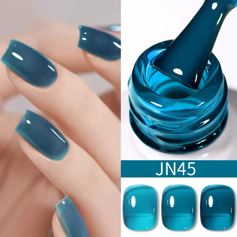 BORN PRETTY 10ml Blood Red Jelly Gel Nail Polish Halloween Nails Art Gel Polish Sheer Translucent Nail Gel for Winter Manicure
