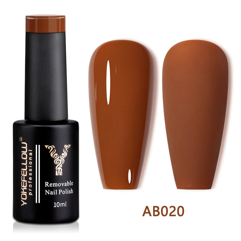 YOKEFELLOW 10ml Jelly Nude Gel Nail Polish High Quality Translucent Pink Nail Gel Varnish Soak Off UV Gel Polish Long Lasting