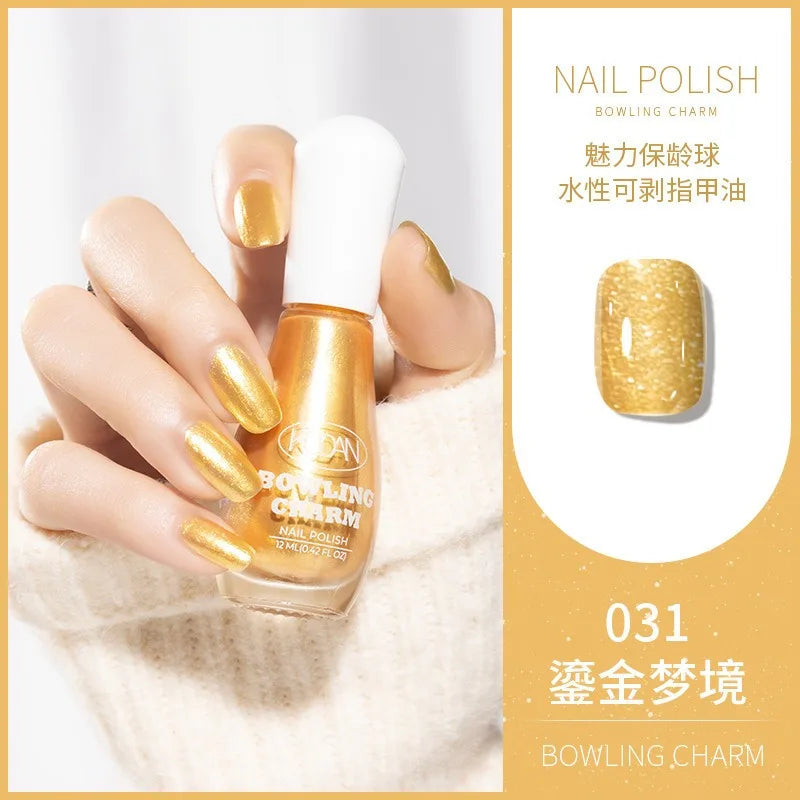 40 Colors New Nail Polish for Summer Water-based Quick Drying Tearable Nail Art Semipermanent Monochrome No Baking Lamp Varnish