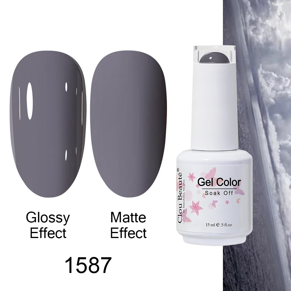 Clou Beaute Royal Blue Color Winter Trendy Semi Permanent Nail Art Manicure Varnishes Gel Nail Polish Hybrid Base Gel Top Coat