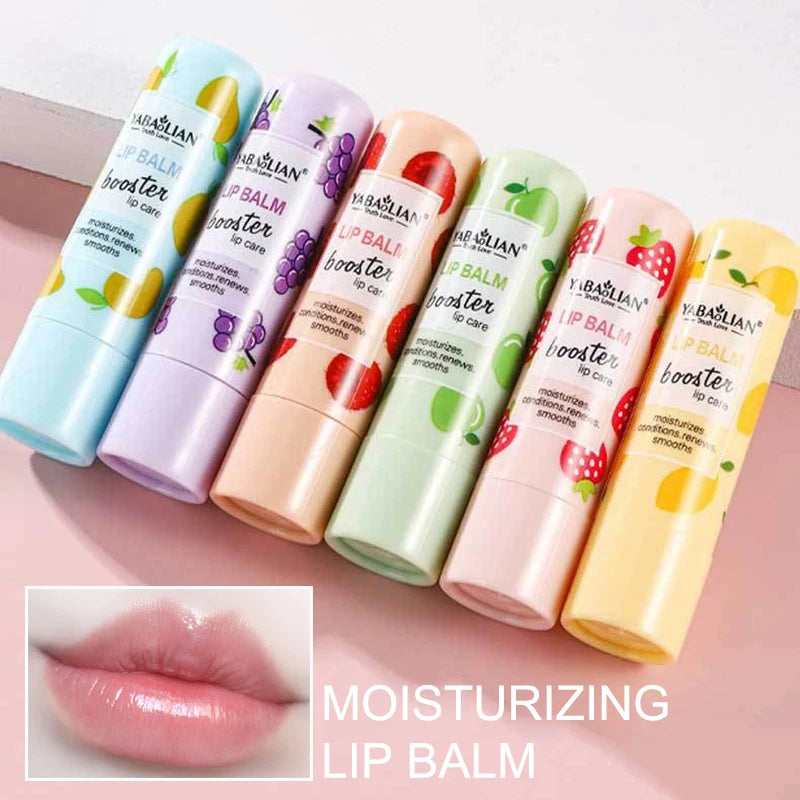 Natural Fruit Lip Balm Long Lasting Moisturizing Nourishes Reduce Lip Line Anti Aging Anti-drying Hydration Lips Care Lipstick