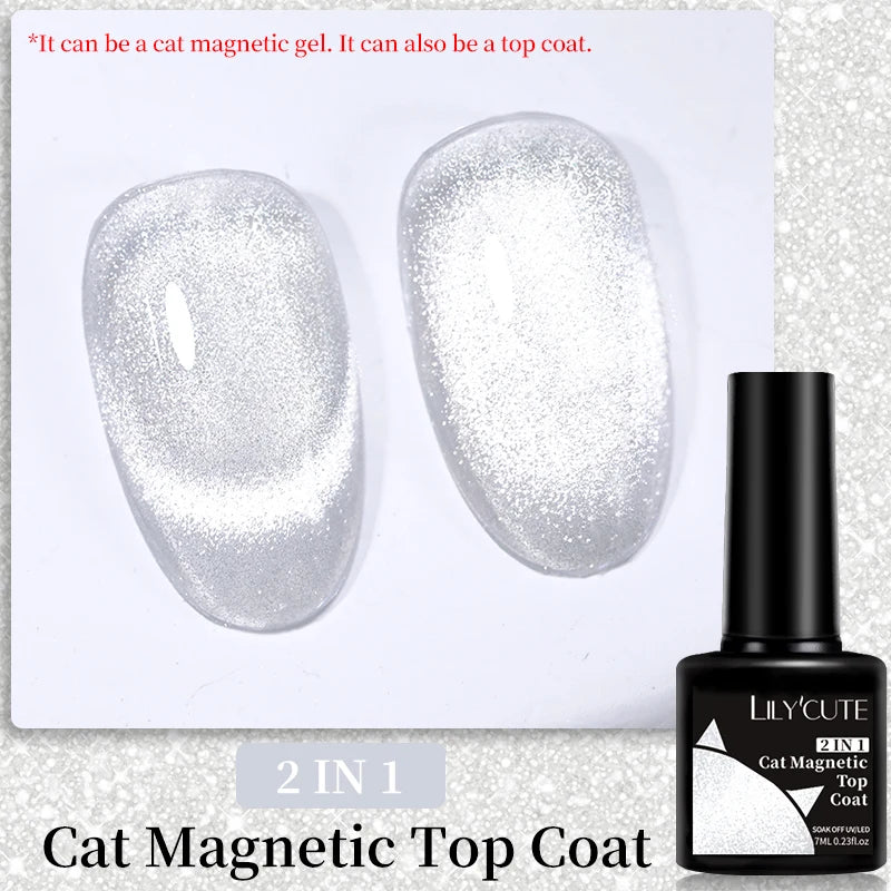 LILYCUTE 7ml Fruit Grape Purple Cat Magnetic Gel Nail Polish Vernis Semi Permanent Soak Off Colorful Gel Polish Nails Supplies