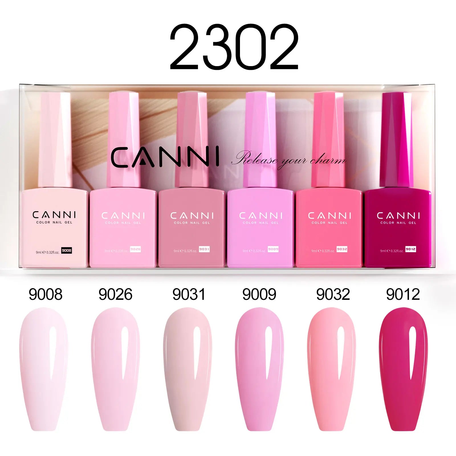 CANNI Hema Free Nail Gel Polish Fall Color Collection Semi Permanent Diamong Long Wear Top Coat Red Gorgeous JellyNude Color 9ml
