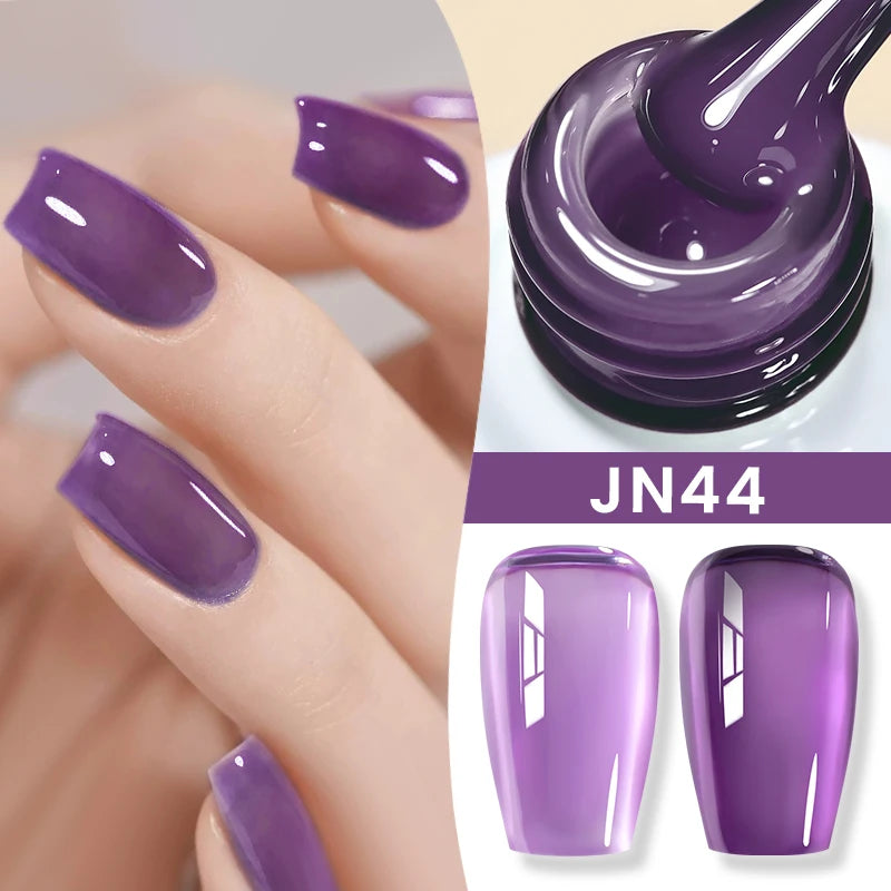 BORN PRETTY 10ml Jelly Nude Gel Nail Polish 50 Colors Semi Transparent Nail Art Nail Supplies Soak off UV LED Nails Gel Varnish