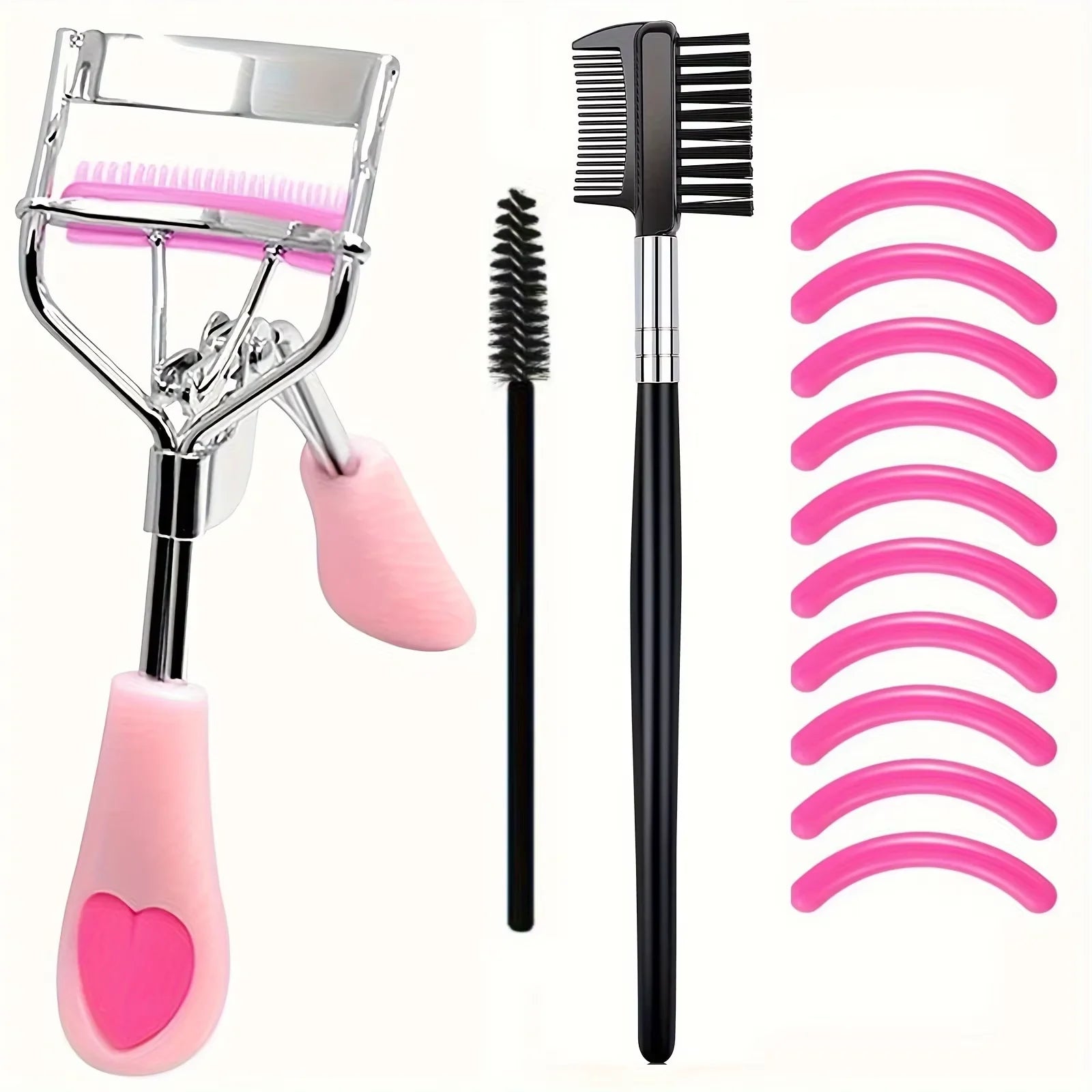 7/16PCS Eyelash Curler Set With 10pcs Replacement Pads For Women Professional Eyelashes Curling Tweezers Clips Lasting Eye Tool