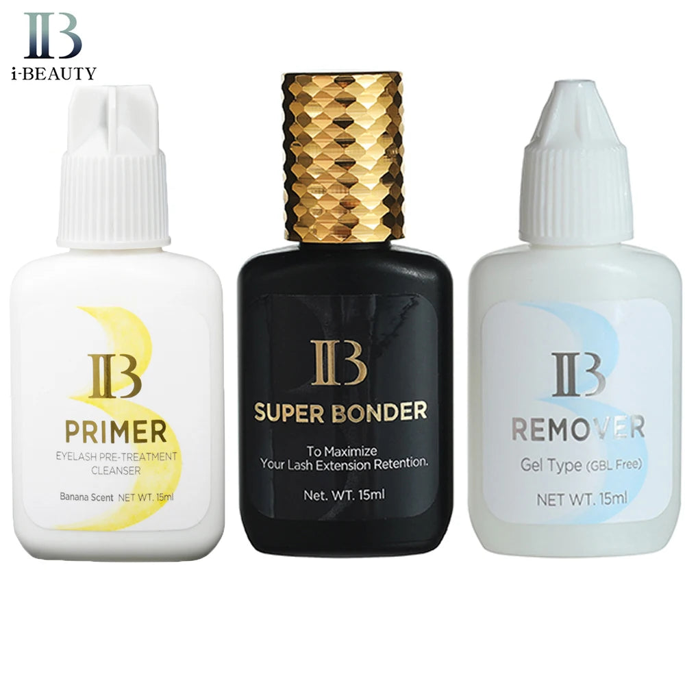 IB Primer Premium Glue Remover GBL Free Eyelash Extension I Beauty Super Bonder Glue 15ml False Lash Adhesive