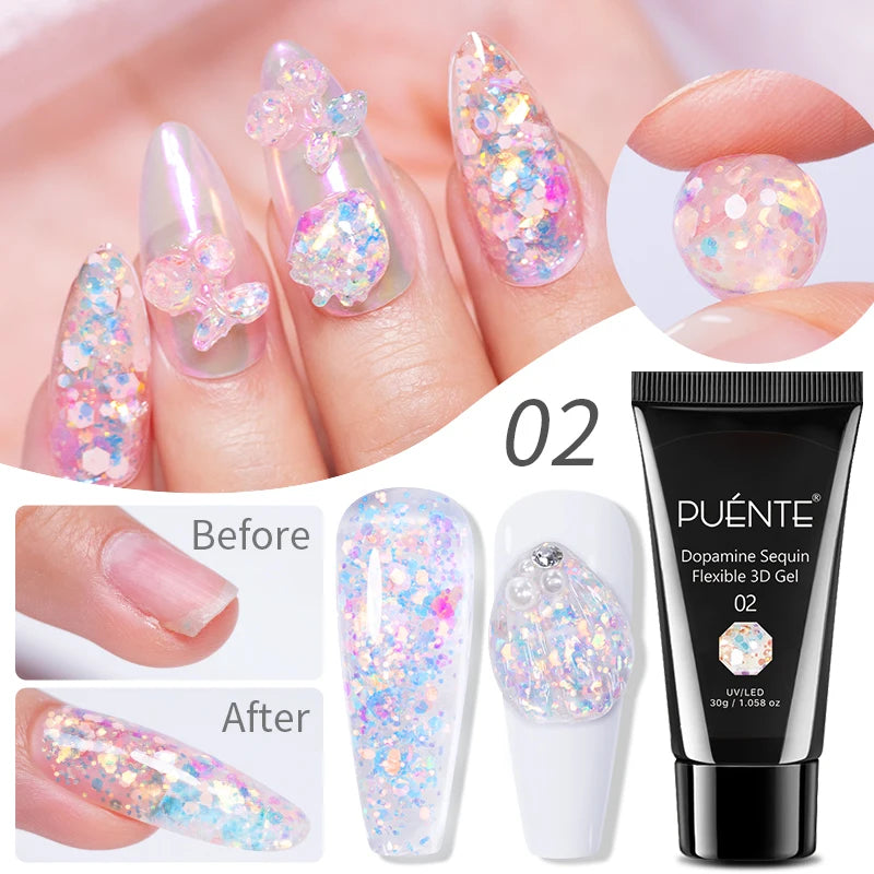 7.5ML Sparkling Rainbow Cat Magnetic Gel Nail Polish Pinkish Purple Laser Cat Eye Gel Soak Off UV Nail Art Varnish For Manicure