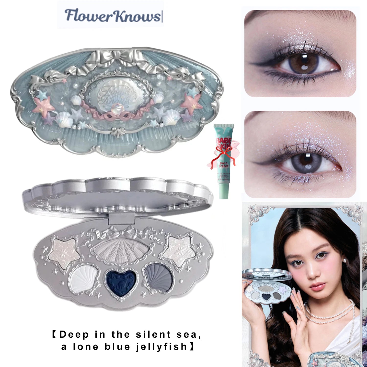 Flower Knows Swan Ballet 6-Color Eyeshadow Palette