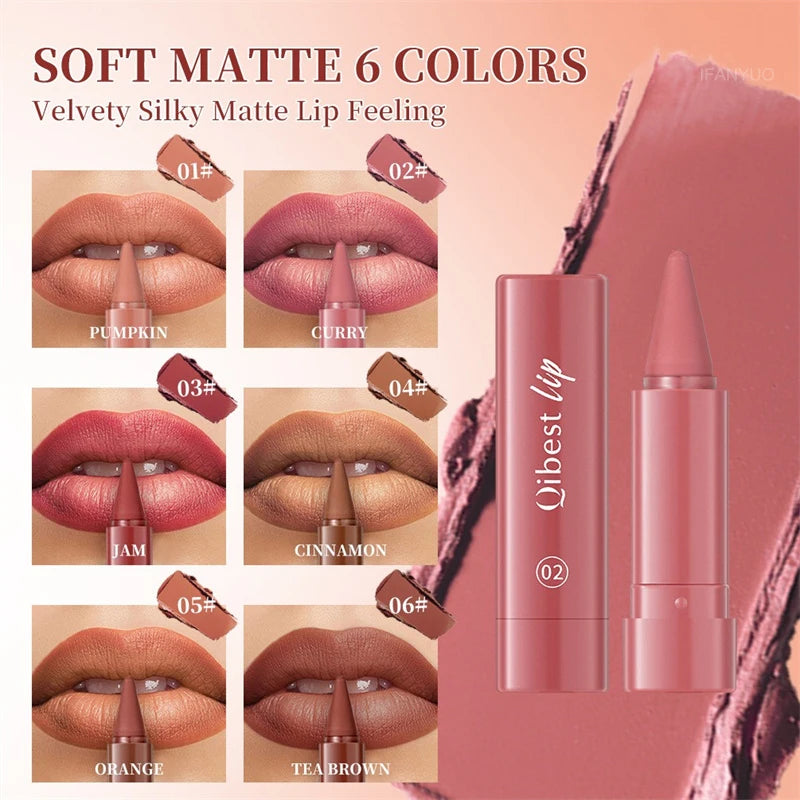 Tapered Lip Liner Pencil Set Matte Red Brown Velvet Lipstick Lasting Waterproof Non Sticky Contouring Tint Lipliner Lip Makeup