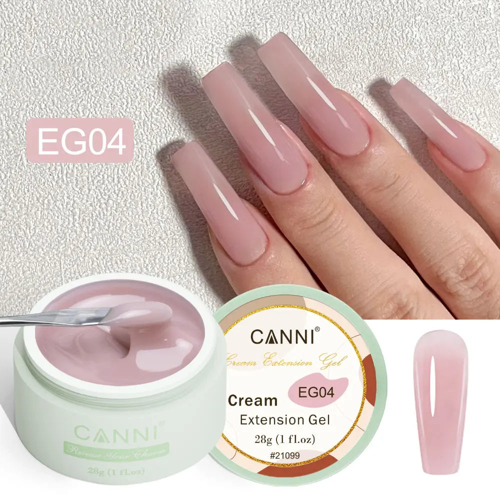CANNI TPO FREE 28g Creamy Extension Gel 12 Colors French Jelly Nude UV LED Soak Off Jelly Nail Sculpture Extension Gel Lacquer