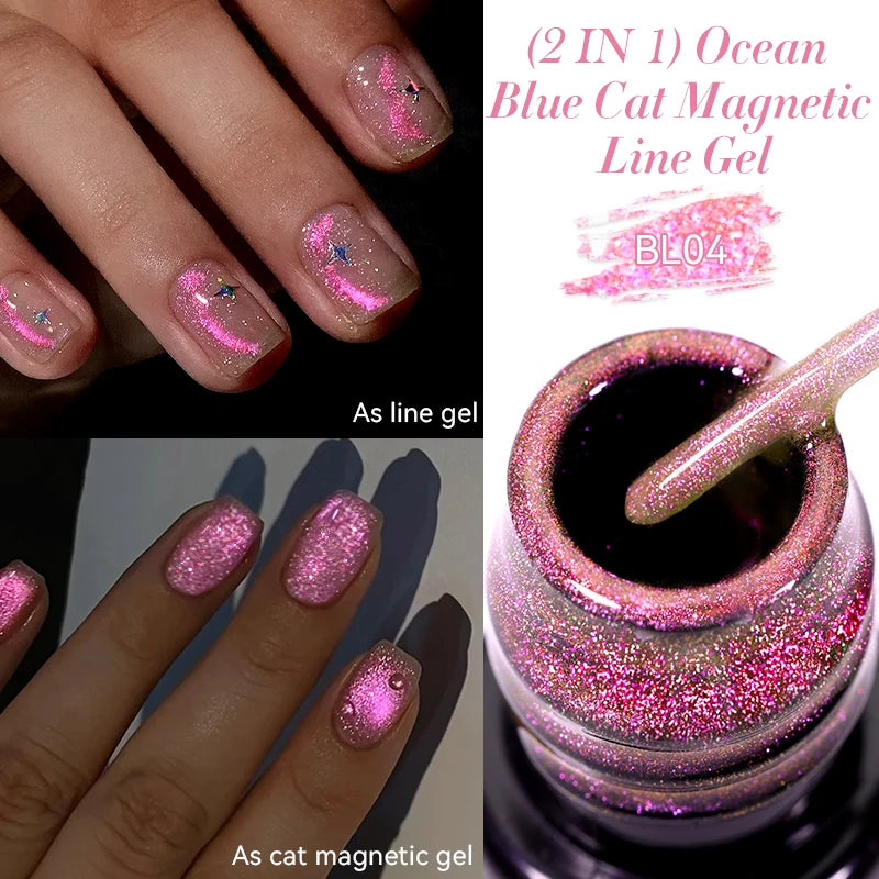LILYCUTE 5ml Super Bright Metallic Painting Liner Gel Nail Polish UV LED Painting Gel Nail Art Drawing Stripe Pull Line UV Gel