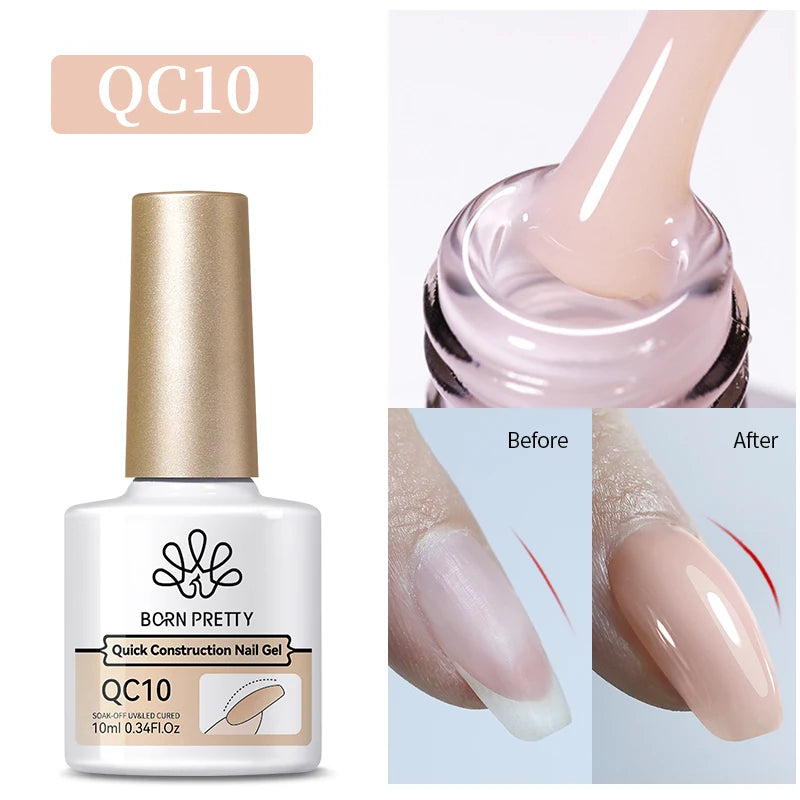 BORN PRETTY 10ml Translucent Color Gel Polish Jelly Nude Autumn Jelly Amber Semi Permanent UV Gel Nail Art Soak Off Gel Varnish