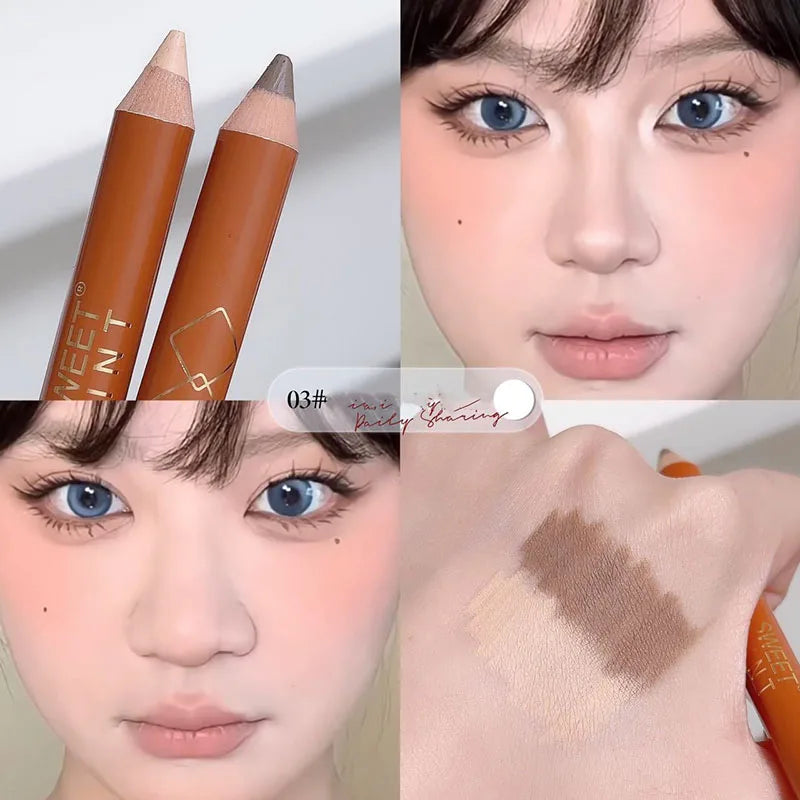 Double-ended Contouring Shading Pen Face Brighten Nose Shadow Profile  Natural Three-dimensional Highlight Stick Korean Makeup