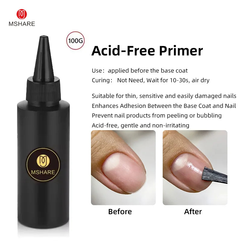 MSHARE 100ML Nail Gel Polish Soak Off UV LED Nails Vernis Semi Permanent Varnish Polish White Red Nail Gel Art