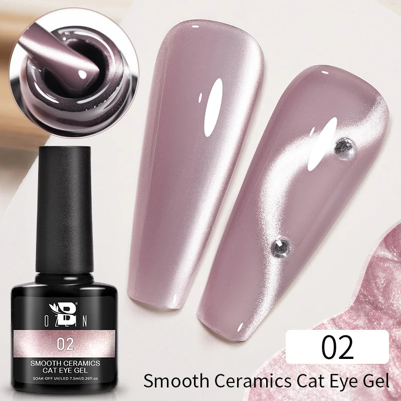AWStorG 7.5ml Golden Gradient Cat Eye Nail Polish Gel Phototherapeutic Gel Soak Off Nail Magnetic Gel Polish Nail Art DlY