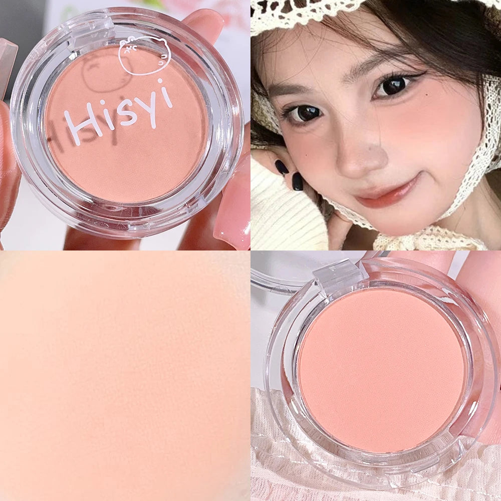HISYI slightly tipsy blush matte fine flash micro flash natural color makeup pure desire monochrome blush plate
