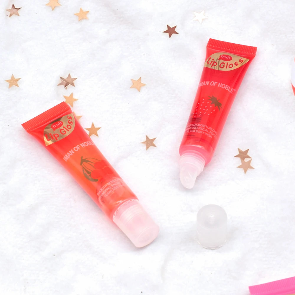 6pcs/set, Moisturizing Clear Lip Gloss, Pineapple, strawberry, grapes Translucent Plumping Lip Oils Gift Set