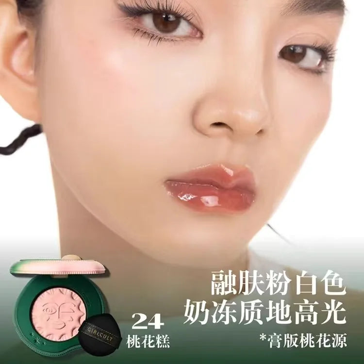Girlcult Emotional Blush Highlighter Matte Fine Shimmer Blusher Face Cute Makeup Korean Cheek Pressed Powder