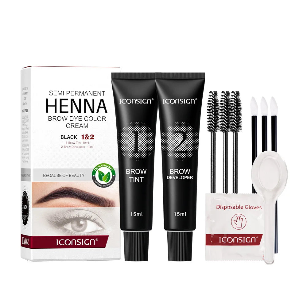 Eyelash and Eyebrow Tint Kit - Waterproof Permanent Dye Cream