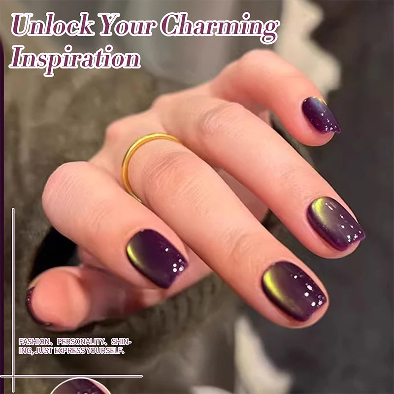 BORN PRETTY 10ml Fruit Purple Grape Cat Magnetic Gel Nail Polish 2025 New Whitening Guava Glass Beads Varnish Nail Supplies