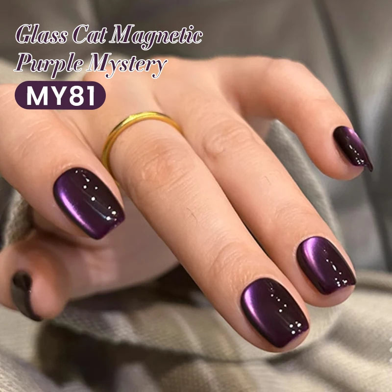 BORN PRETTY 10ml Wishing Apple Red Glass Bead Cat Magnetic Gel ultra Shine Soak Off UV Gel Nail Art Varnish Nail Supplies