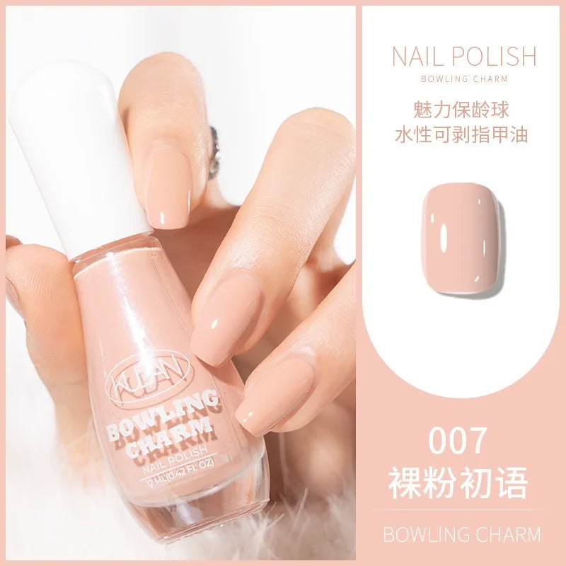40 Colors New Nail Polish for Summer Water-based Quick Drying Tearable Nail Art Semipermanent Monochrome No Baking Lamp Varnish