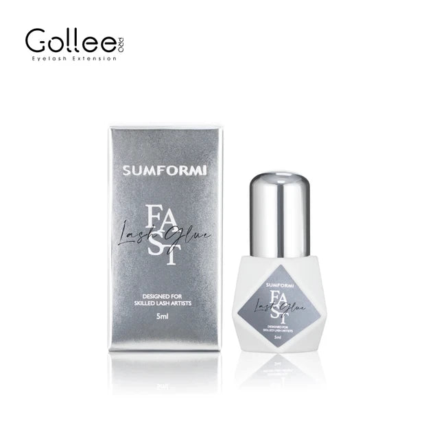 Gollee 1s Dry Eyelashes Adhesive Mixed Floral Fragrance Eyelash Extension Glue with Bonder Glue Lash Accelerator Waterproof Bond