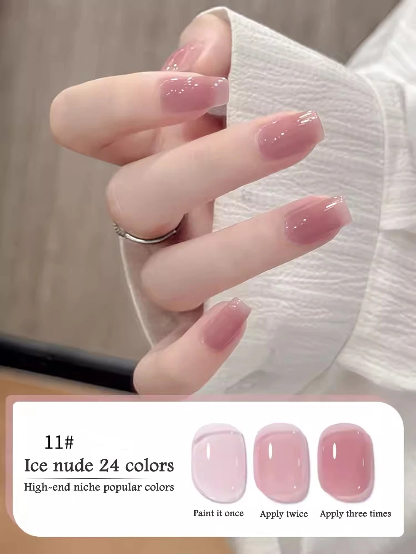10ML 1-24PCS Milk White Jelly Gel Nail Polish Nail Art 2026 New Popular Nail Supplies UV LED Light Nails Black Red Nails