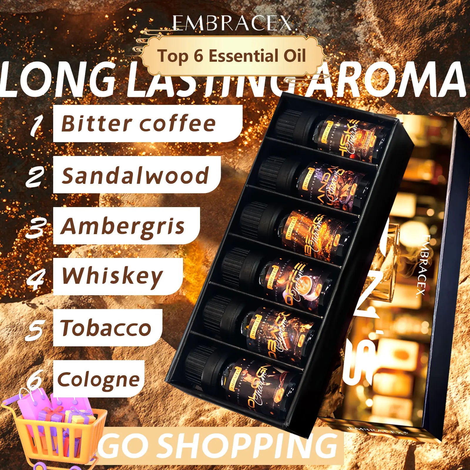 10ml Ambergris Essential Oil Men'S Essential Oils Gifts For Father/Brother For Perfume Making DIY Candle/Soap Skin Hair Care