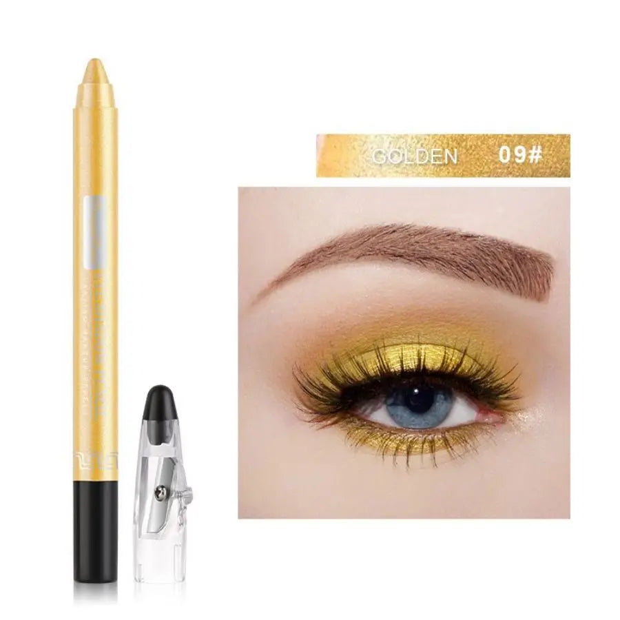 Eyeshadow Pen, Eyeliner Pen, Eyeshadow Stick, Under-Eye Shadow Pen, Pearlescent Eyeshadow Pen with Sharpener, Foam Pen, Single-Color Eyeshadow Pen, Pearlescent Under-Eye Shadow, Highlighter, Smudge-Proof