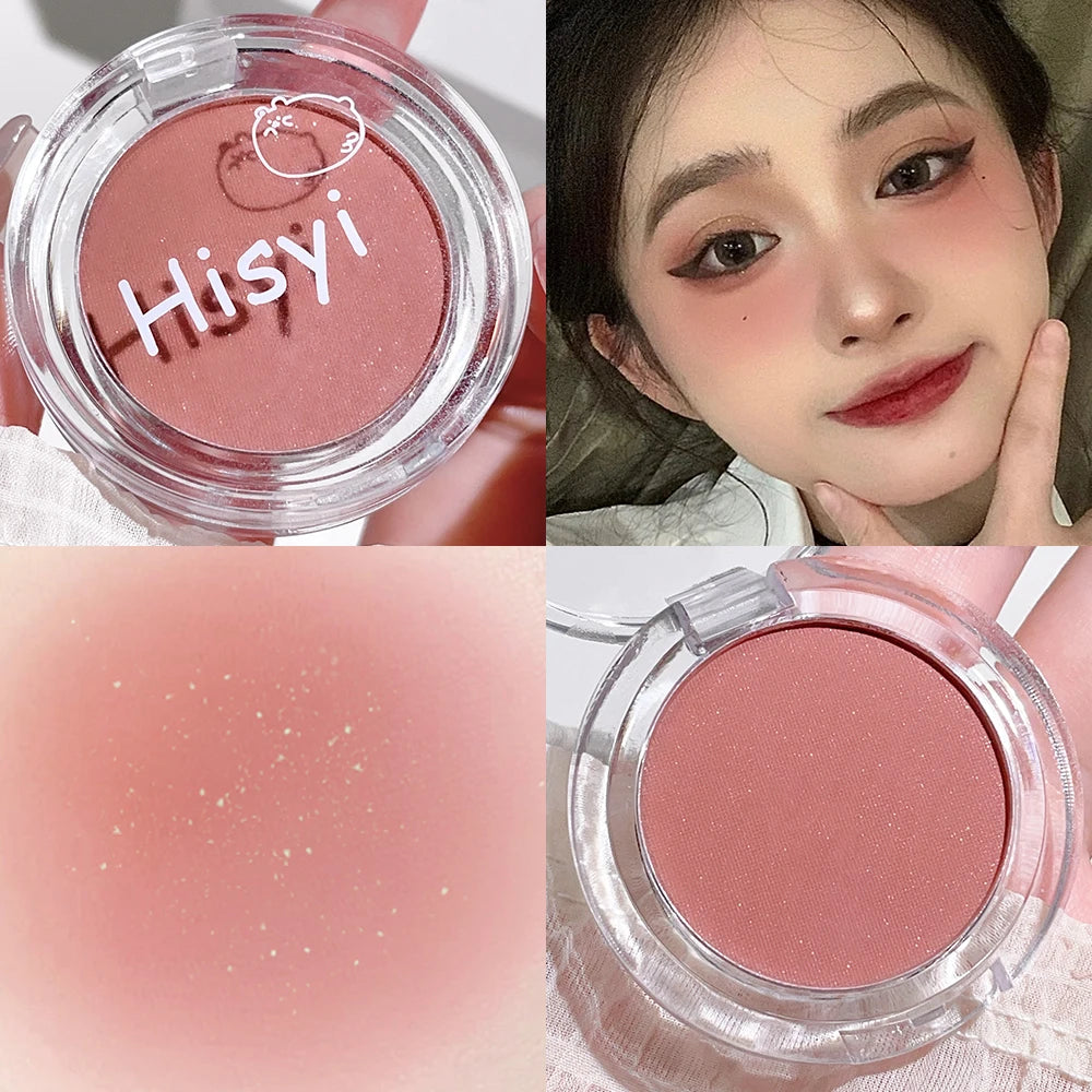 HISYI slightly tipsy blush matte fine flash micro flash natural color makeup pure desire monochrome blush plate