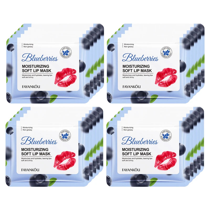 5/10/20pcs Fruit Crystal Collagen Lip Mask Hydrating Lips Moisturizer Plump Cherry Strawberry Lip Patches Lips Plumper Skin Care