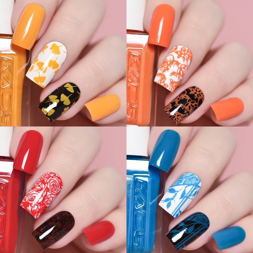 KADS Professional 11ml 24 Colors Nail Stamping Polish Gold Silver Nails Art Varnish for Stamping Plate DIY Nail Printing Polish