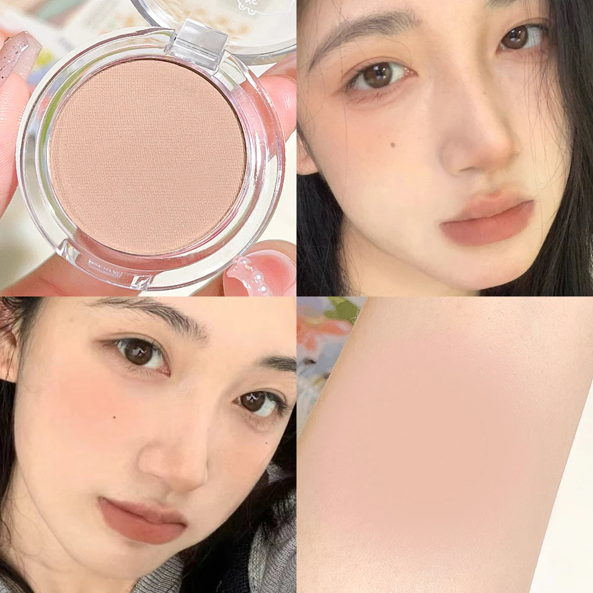 HISYI slightly tipsy blush matte fine flash micro flash natural color makeup pure desire monochrome blush plate