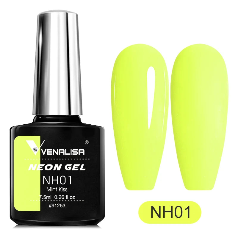 VENALISA Summer Neon Color Beauty Nail Gel Polish Bright Nail Art Salon Lacquer Soak off UV LED Fluorescence Gel Nail Varnish