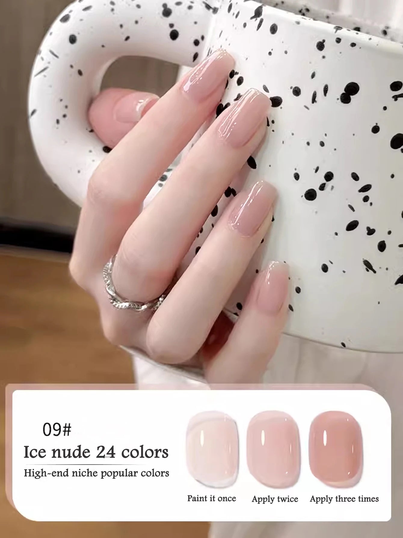 10ML 1-24PCS Milk White Jelly Gel Nail Polish Nail Art 2026 New Popular Nail Supplies UV LED Light Nails Black Red Nails
