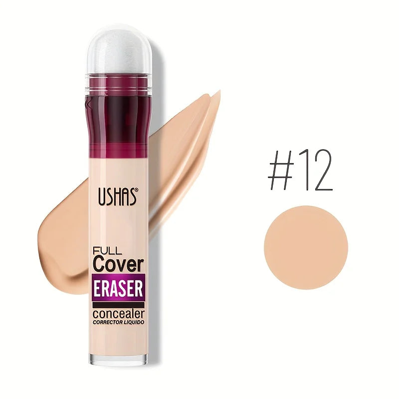 New Sponge Head Concealer for Dark Circles Freckles Acne Pigmentation and Blemishes Long Lasting Moisturizing Liquid Foundation