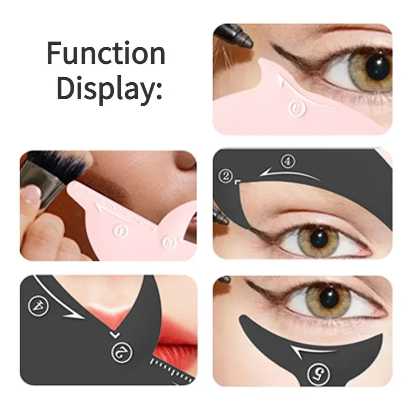 Cat Line Eyeliners Stencils Model Easy To Make Up Stencils Whale Eye Template Shapers Eyeliner Card Women Eye Makeup Beauty Tool