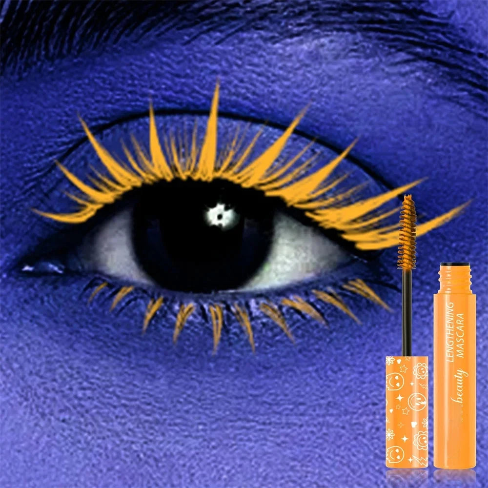6Color Neon Mascara Fluorescence Waterproof Lasting Cosmetic Luminous Pigment Quick Dry Mascara Non Caking Eyelash Extend Makeup